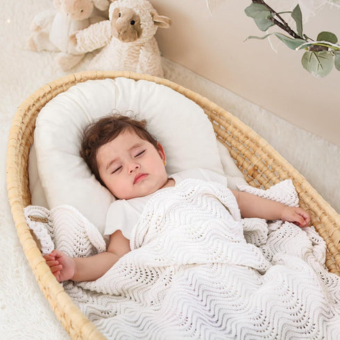 3140 Inch Cotton Knitted Baby Blanket Neutral Swaddle Receiving Blanket for Newborn, Toddler, Boys & Girls, Crib