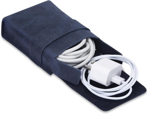 TheAntiq Leather Playing Card Case (Blue) for Board Games, Coin Pouch, Change Holder, Money Organiser, Card Deck Holder