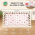 52x28 Inch Set 2 52x28 Inch (Pack 2)) Baby Crib Sheets Girl, Toddler Bed Sheets Fitted for Standard Crib Mattress