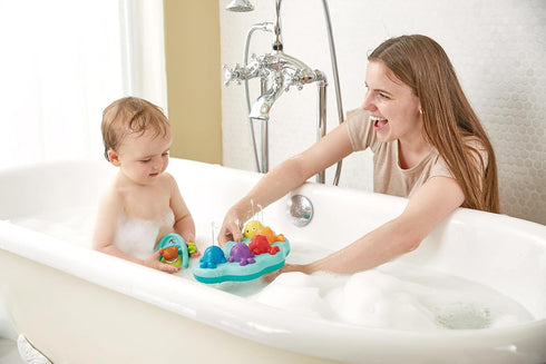 Hape Music Fountain Bath Toy - Whale Bathtub with 2 Play Modes and Music for Toddlers