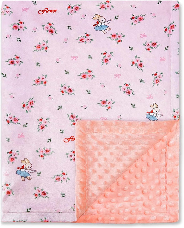QSTEHEML Baby Blankets for Girls,Super Soft Nursery Minky Blanket Unisex, Baby Gifts
