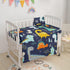 Datura home 3-Piece Set Crib Bedding with Comforter, Sheet & Skirt, Watercolor Butterfly Printed Nursery Bedding