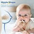 2 Packs 0-6 6-12 TOHIBEE Baby Teething Toys for Months, Food Grade Silicone Adjustable Cow Teething Mitten, Chew