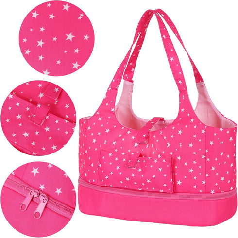 13 Set 14-18 Inch Set ECORELF Baby Doll Accessorie, Pcs Doll Stuff Acessories Storage Diaper Bag for Dolls, Feeding