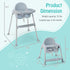 4 1 6-36 BABY JOY Baby High Chair, in Convertible High Chair with Adjustable Legs, Double Removable Tray, Safety
