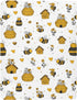 Pigsaly 27x39 Inch Crib Sheets Funny Flowers Hearts Yellow Bees Baby Sheet for Standard Crib Mattress Boys Girls