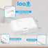 Discreet Flushable Wipes Dispenser Fits STANDARD Size Flushable Wipes Only No-Drill Suction Mount, Hygienic Low-Profile