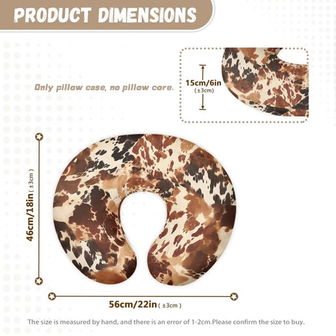 ZWPINITUP Brown Hide Cow Baby Fashion Nursing Pillow Cover Baby Breastfeeding Slipcover Newborn Safety and Comfy Cover