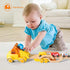 Toddler Car Toys for 2-5 Years Old, Transport Carrier Truck Toy with 4 Wooden Vehicles, 24IN Foldable Track