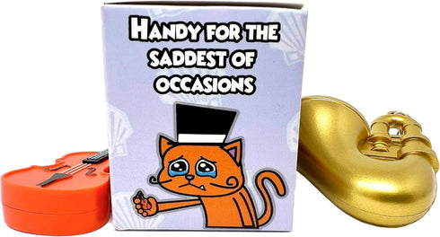 (WSV-V1-1P-WT) MunnyGrubbers - Original World's Smallest Violin & World's Saddest Trombone Toy Keychain with Playable