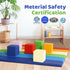 6Pcs Set Foam Building Toys for Toddlers: Waterproof PU Leather Soft Foam Blocks - Colorful Large Stacking Blocks