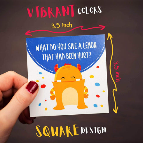 Lunch Box Jokes for Kids, 60 Cute Inspirational and Motivational Notes Cards for Boys & Girls Lunchbox