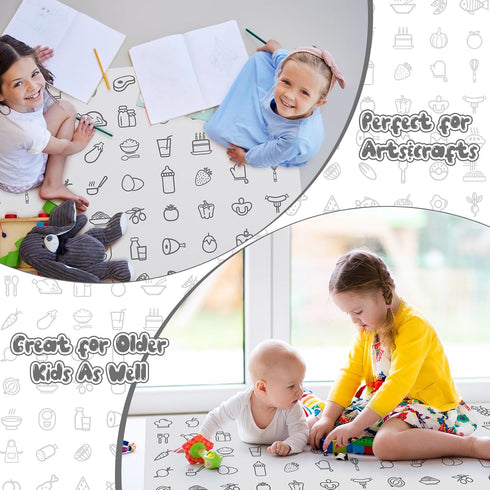 Resholder 40 28" 47" Pcs x Disposable Splat Mat for Under High Chair Baby Floor Mats Waterproof Splash Biodegradable
