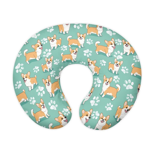 Qehuruxo Corgi Baby Nursing Pillow Cover Baby Breastfeeding Slipcover Infant Newborn Nursery Bottle Pillowcase Stretchy