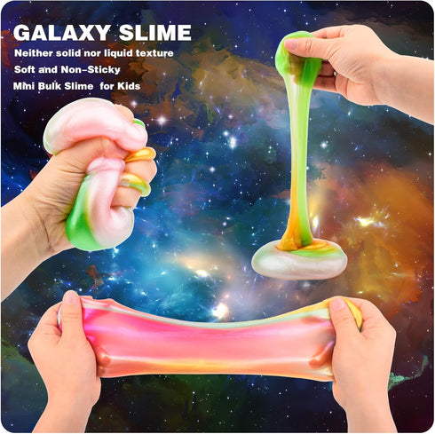 68 Pack 8-12, Galaxy Slime Kit, Mini Bulk Easter Slime Party Favors, Valentines Day Birthday Gift, Goodie Bag Stuffers