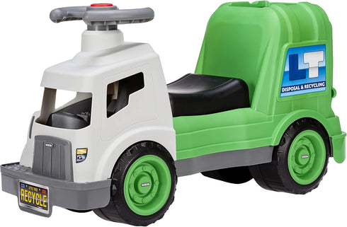 Little Tikes Dirt Diggers Garbage Truck Scoot Ride On - Real Working Horn and Trash Bin for Kids Ages 2-5