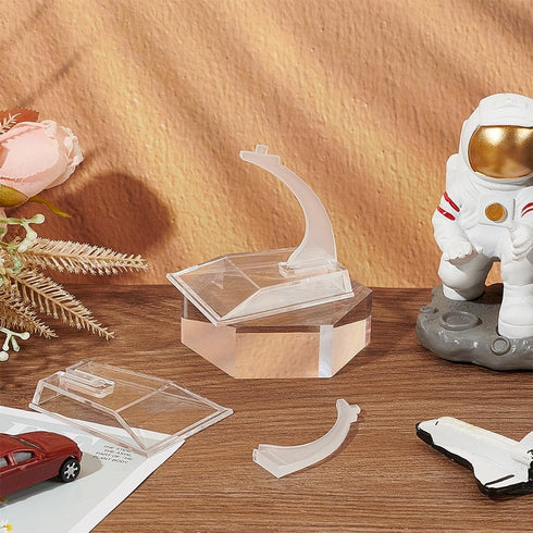 2 5.5~6.3inch 2.0x2.5x2.6inches FINGERINSPIRE PCS Model Plane Display Stand for Displaying for Airplane Models, Clear