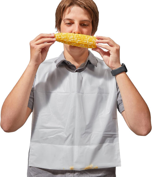 Disposable Adult Crumb Catcher Bibs - Convenient Feeding Solution