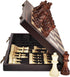 15" Magnetic Wooden Chess Set - Folding Portable Travel Chess Board -