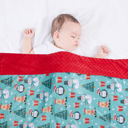 30 40 Inch Baby Blanket for Boys Girls Soft Minky with Double Layer Dotted Backing, Cartoon Printed x Receiving Blanket