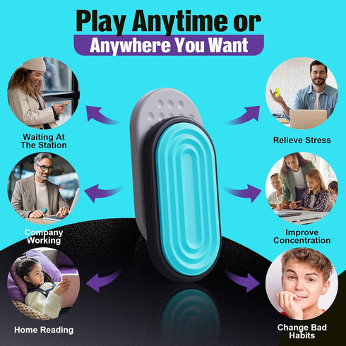 6-Pieces Magnetic Fidget Toys for Adults & Kids -Textured Sensory Toys for Autism Children Stress - Quiet Stress