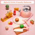 Set, Set Set CUTE STONE Play Kitchen Accessories Kids Cooking Toys with Play Pots and Pans, Electronic Induction