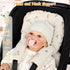 2 Infant Car Seat Insert with Strap Pads, Super Soft Carseat Head and Body Support for Baby Boys and Girls, Reversible