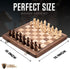 Chess Armory Premium Chess Set - Wooden Board Game with Portable Wood Case, Secure Storage for Kids and Adults (Walnut