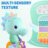 Infant Baby Musical Stuffed Animal Activity Soft Toys with Multi-Sensory Crinkle, Rattle and Textures, for Tummy Time Newborn 0-3-6-12 Months Boys, Girls, Seahorses, Blue
