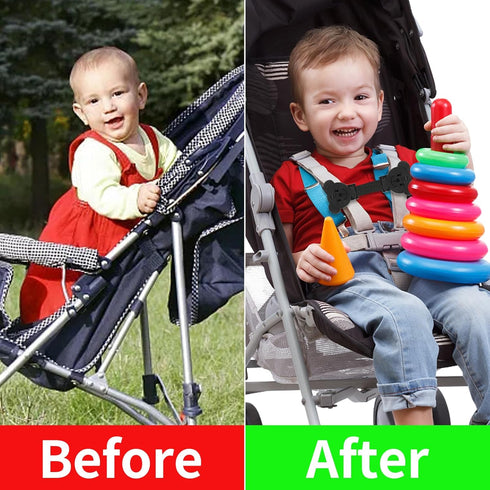 Reins(2 Pack, Anti Escape Strap Lock Baby Harness Chest Clip, Baby Safety Strap Prevent Children/Kids Taking Their Arms
