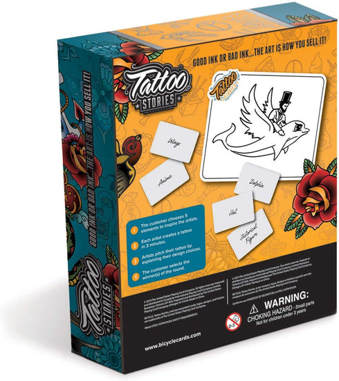 Bicycle Tattoo Stories - Party Games, Drawing and Card Game