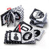 6 teytoy My First Soft Book, PCS Nontoxic Fabric Cloth Activity Crinkle Black and White Books for Infants Boys