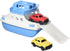 Green Toys Blue/White Ferry Boat, Kids Bath Toy Floating Vehicle, Pretend Play, Motor Skills, No BPA, Dishwasher Safe