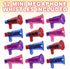 ArtCreativity Mini Glitter Megaphone Whistles, Set of 12 Fun Noisemaker Toys, Cute Birthday Party Favors for Kids