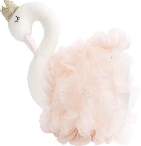 MON AMI Princess Swan Stuffed Animal Head Wall Mount | 9-Inch Elegant
