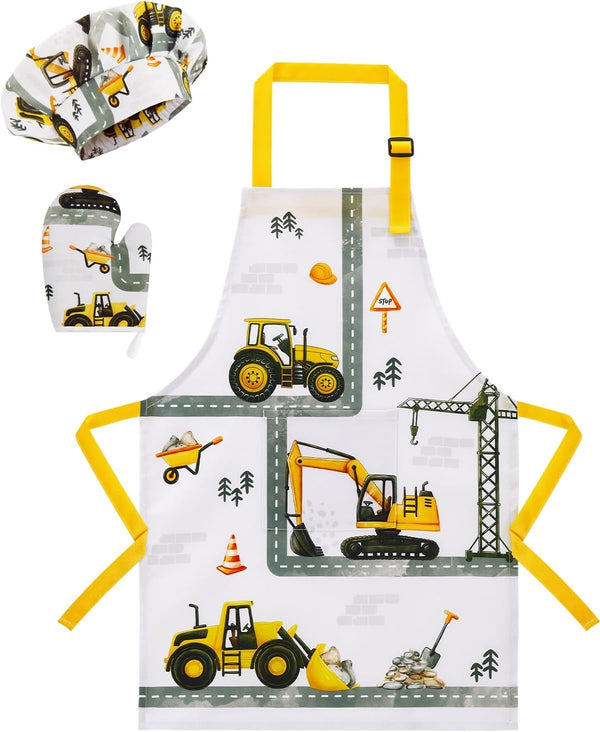WERNNSAI Kids Apron Set for Girls Boys - Art Cooking Apron with
