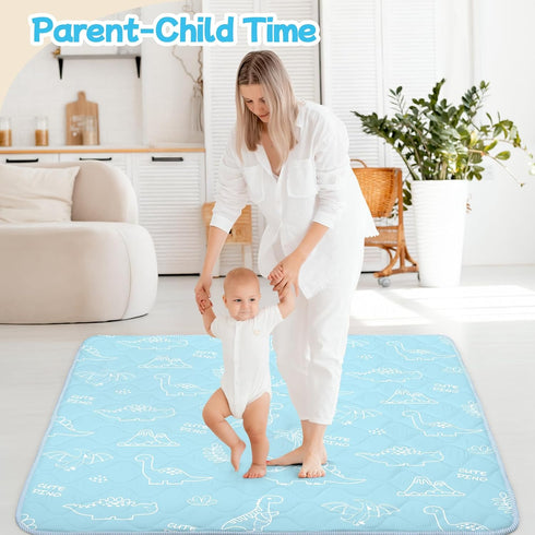 50x50 Tummy Baby Play Mat for Floor,Soft Playpen Mat,Thick Foam Playmat for Time,Safe Non-Slip Backing