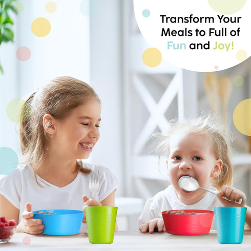 Kids Silverware Stainless Steel Set of 10, Dishwasher Safe Toddler Forks and Spoons, Safe Cutlery