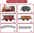Set Sets 11.5 Playset Classic Christmas Train with Lights and Sounds Railway Tracks Battery Operated Train Toy Models