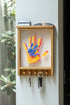 Family Handprint Kit & Key Holder DIY Eco-Friendly Bamboo Keepsake Kit with Non-Toxic Paints, Personalized Baby Gifts