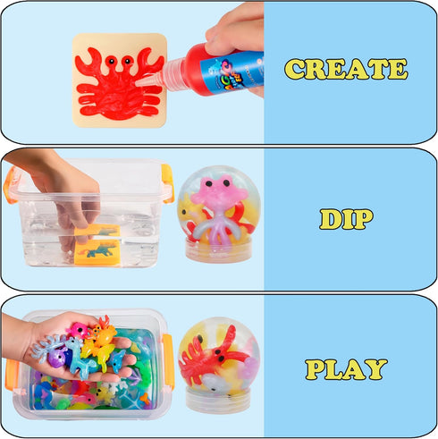 20 24 Kidisego Aqua Fairy Water Gel Kit for Kids, Magic Water Elf Toy Kit with Colors Magic Gel, Aqua Fairy kit