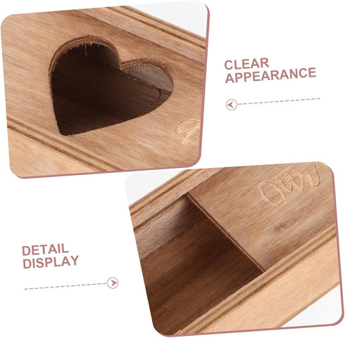 Pregnancy Test Keepsake Box Lid Decorative Wooden Announcement Case for Reveal Multifunctional Storage for Precious