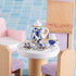 15 Pieces Miniature Porcelain Tea Cup Set, Mini Flower Pattern Teapot, Dollhouse Kitchen Accessories (Retro Flower