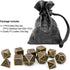 Haxtec 11 Pieces Metal DND Dice Set, Antique Bronze D&D Extra D6 D20 Compatible with TTRPG Games