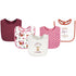 Hudson Baby Unisex Baby Cotton Bibs, Pumpkin Spice, One Size