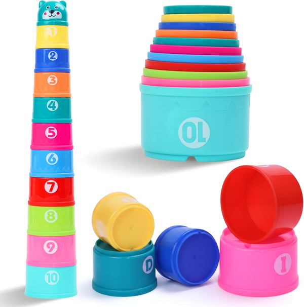 Educational Stacking Toys for Toddlers 13 | Numbers & Alphabet Stacking Cups