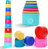 Educational Stacking Toys for Toddlers 13 | Numbers & Alphabet Stacking Cups