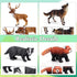 EOIVSH 10PCS Set Forest Animal Figures, Realistic Woodland Figurines, Plastic Jungle Toys With Deer Elk Wolf Bear Okapi