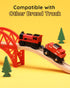 Set 2 3+ SainSmart Jr. Wooden Train Accessories, PCS Motorized Train for Toddlers with Magnetic Connection, Battery