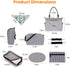 8pc Set, Moclever Diaper Tote Baby Essentials with Multifunctional Diaper Bags, Bottle & Mesh Bag